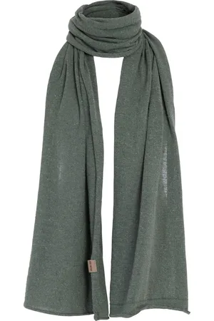 Knit Factory Iris Sjaal Dames - Katoenen sjaal - Langwerpige sjaal - Groene zomersjaal - Dames sjaal - - 200x50 cm - Duurzaam & Milieuvriendelijk - 92% gerecycled katoen