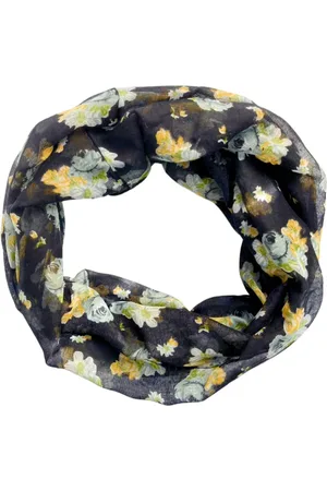 Merkloos Dunne Colsjaal - Print - Zwart - 82 x 43 cm (0005)