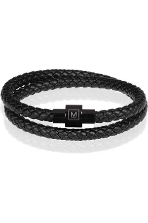 Memphis Leren wrap armband -19cm