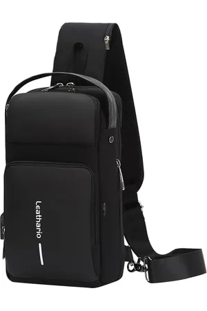 Merkloos Borstzak voor heren, diefstalbestendig, sling bag, anti-diefstal, schoudertas, schouderrugzak, schooltas, crossbody tas, draagtas voor werk, school, fietsen, reizen,