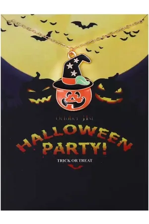 Akyol Pompoen ketting - - pompoen - Cadeau - pompoen sieraad - ketting pompoen - halloween ketting - Halloween -trick or treat -Sieraad - carnaval- griezelig - oorbel -sint maarten - horror – cadeau - gift