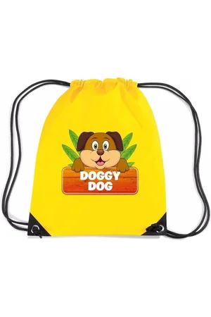 Bellatio Decorations Doggy Dog de hond rijgkoord rugtas / gymtas - - 11 liter - voor kinderen