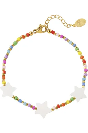 Yehwang Hidzo armband - Regenboog Sterren - Stainless Steel - - 16 + 3 cm
