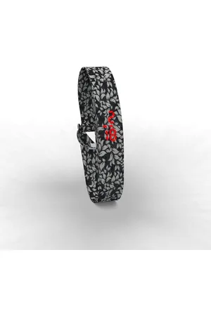 Too Late Digitaal horloge - Fabric - katoenen band - Flower 6