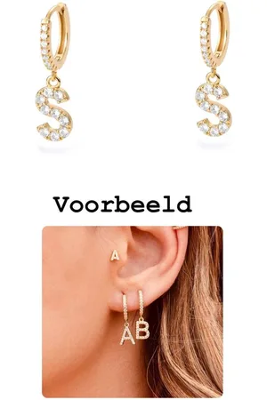Akyol Letter S -Goudkleurig oorbellen - valentijns cadeau - letter S oorbel - letter oorbel - vrienden - oorbel - Geschenk - Cadeau – verjaardag - Liefde – Vriendschap