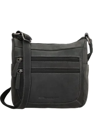 Hide & Stitches Idaho Crossbody Schoudertas Handige Ritsvakjes - - 100% Leer