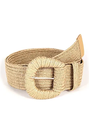 Fashion Favorite Olivia Gevlochten Riem - | 95 x 4,5 cm | Rotan/Stro | Kunststof/Polyester |