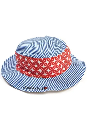 Ducksday Zonnehoedje voor kinderen - UV-werend UPF50+ - Sneldrogend - Blue stripe - 2 jaar