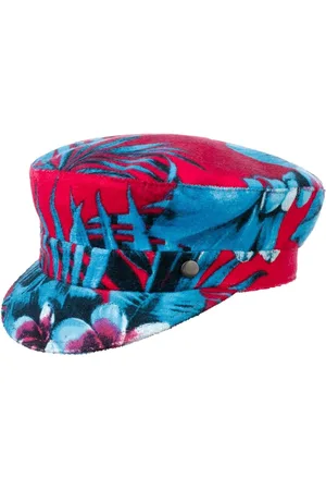 Merkloos Tanella Flower Schipperspet - Dames/Heren - Made in Italy - visor muts - kapitein - katoenen cap - Lente/Zomer