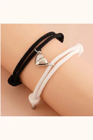 Akyol Koppel armband Unisex - Zwart/ Wit