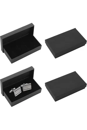 Merkloos HTML Content - Set van 2 Zwarte Manchetknoop Displaydozen - Dasspeld Etui - Sieraden Displayhouder - Voor Vrouwen - Kleine Manchetknopen - Oorbellen - Ringen - Oorstekers sieraden etui
