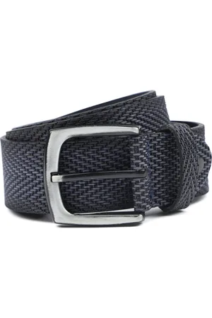 Suitable Riem Structuur Leer Navy