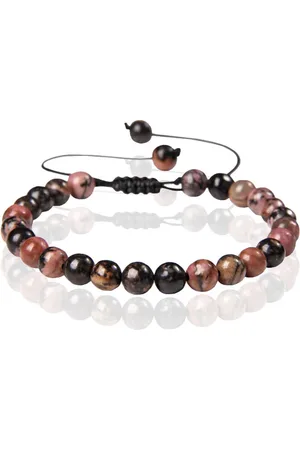 Memphis No.2 Natuursteen Armband Dames - 6mm Rhodonite