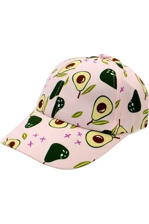 S.Y.W Kinderpet - Lichtroze met Avocados - Verstelbaar Gesp Metaal-49cm
