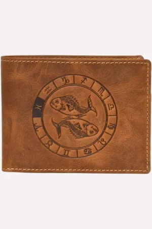 Greenburry Vintage Lederen Heren Portefeuille Met Sterrenbeeld