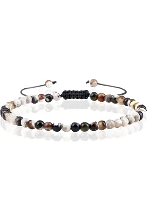 Memphis Fire Armband Natuursteen Kralen - White Fire