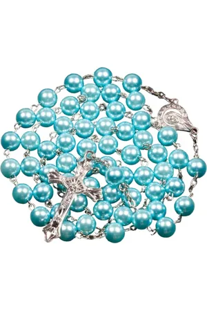 Fako Bijoux® Rozenkrans Ketting - Acryl - 8mm - /Parelmoer