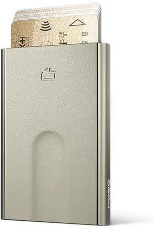 Merkloos Automatische Aluminium Kaarthouder Slider - RFID-blokkering - Originele minimalistische slanke portemonnee - Maximaal 6 kaarten - Mannen Vrouwen