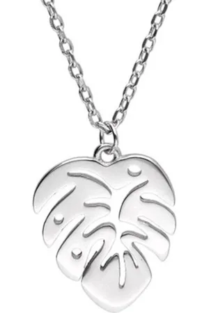Zilver Ketting met Palmbladeren - Ketting Dames - en Ketting Dames - S925 Sterling en - Amona Jewelry