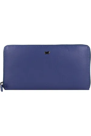 Braun büffel Braun Büffel Leren Portemonnee Anna RFID 16CS Zip Around Wallet Blauw
