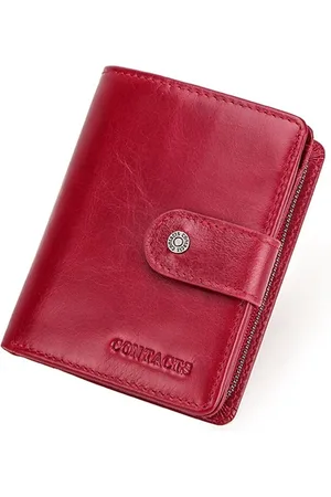 Contacts Leren portemonnee heren leer - portefeuille heren - mannen cadeautjes cadeau voor man - portemonnee heren pasjes houder - Top kwaliteit Leer