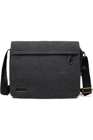 Merkloos Heren Messenger Bag - Lb1925 Gy (1-Pack) met Verstelbare Schouderband