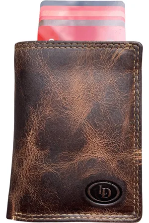 LEATHER DESIGN Pasjeshouder uitschuifbaar ??? Pasjeshouder leer - Creditcardhouder - RFID beschermd - 9 pasjes
