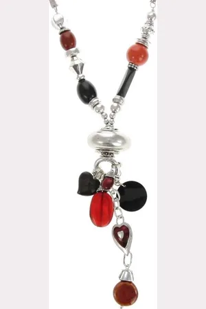 Behave Ketting met hanger en diverse bewerkte kralen