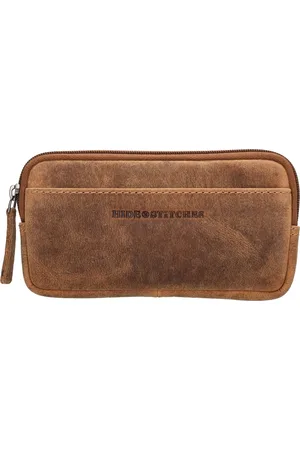 Hide & Stitches Idaho Telefoontasje - - 100% Leer