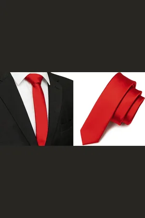 Sorprese Stropdas - - Effen - Smal - 5 cm - Stropdassen voor heren - Cadeau