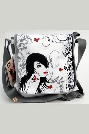 Zipit Mariposa Omhang schoudertas met omkeerbare flap ! Handig formaat tas met ritsen