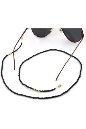 Merkloos Zonnebrilkoord - Zonnebrilkoordje - Kraaltjes - met Goud - Brillenkoord - Brilketting