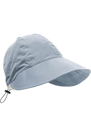 Merkloos Zonnehoed Dames brede rand strandhoed zomerhoed blauw 55/60 cm opvouwbaar outdoor stoffen hoed Zonnehoed Dames
