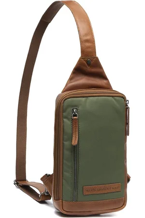 Chesterfield Leren Crossbody Tas Olijfgroen Salla
