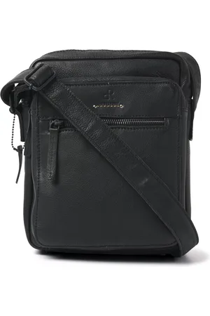 dR Amsterdam Schoudertas Mannen | Schoudertas man | Leren schoudertas man | Tampa - 932680 Black