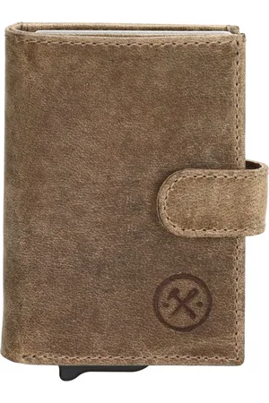 Hide & Stitches Idaho Safety Wallet - - 100% Leer