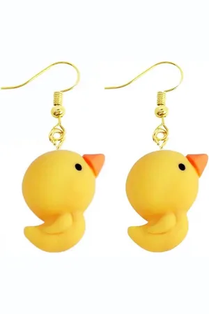 Akyol Eenden oorbellen- Paars - Bad eend oorhangers -Cadeau - sieraad - Eendjes - dieren oorbellen - dieren - Sieraad - oorbel - oorhangers – cadeau-carnaval - gift