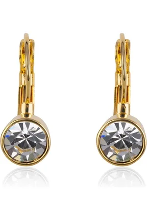 Di Lusso Oorhangers Bony - Hoogwaardig messing - Gold plated - Zirkonia