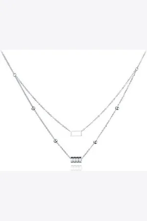 Cilla Jewels Dames choker Edelstaal Cylinder Square Zilverkleurig