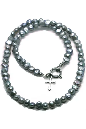 IBIZA MEN MENS JEWELLERY Jongens ketting - zoetwaterparel - 36cm - IbizaMen KIDS