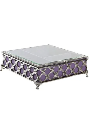 Dkd Home Decor Doos-Juwelenkistje Kristal Metaal (22 x 22 x 7 cm)