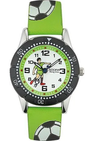 Adora Jongens horloge -groen,van het merk met voetbal print AY4353