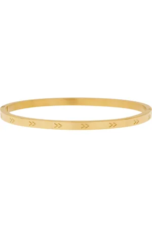 essentialistics Bangle armband V - Smal - - Stainless steel (verkleurt niet) - Verlengkettinkje
