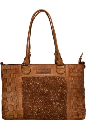 Greenland Femi & Nine Leren Schoudertas 42 cm