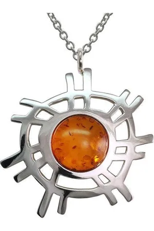 AuBor ®. Hanger. Zilver. De zon met Amber.