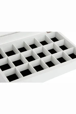 Dkd Home Decor Doos-Juwelenkistje Fluweel Romantiek Hout MDF (30 x 20 x 5 cm)