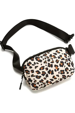 Merkloos Heuptas voor dames en heren, sportmode, heuptas, borsttas, schoudertas, crossbody tas met verstelbare riem, luipaardmotief, borstzak