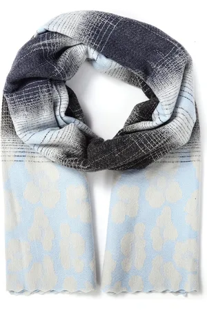 DIelay Warme Sjaal Panterprint - 190x65 cm - Blauw- shawl - moederdag - cadeau - kerst - valentijn - vrouw -kadotip - laatste