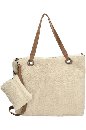 Enrico Benetti Teddy Tas met Rits - Langere Schouderband - Fluffy Zachte Shopper |