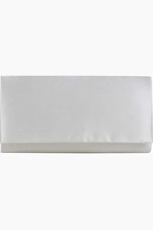 Bulaggi Clutch voor Dames / Schoudertas / Satijn bone/ Avondtasje met schouderriem/ Effen clutch handtasjes.